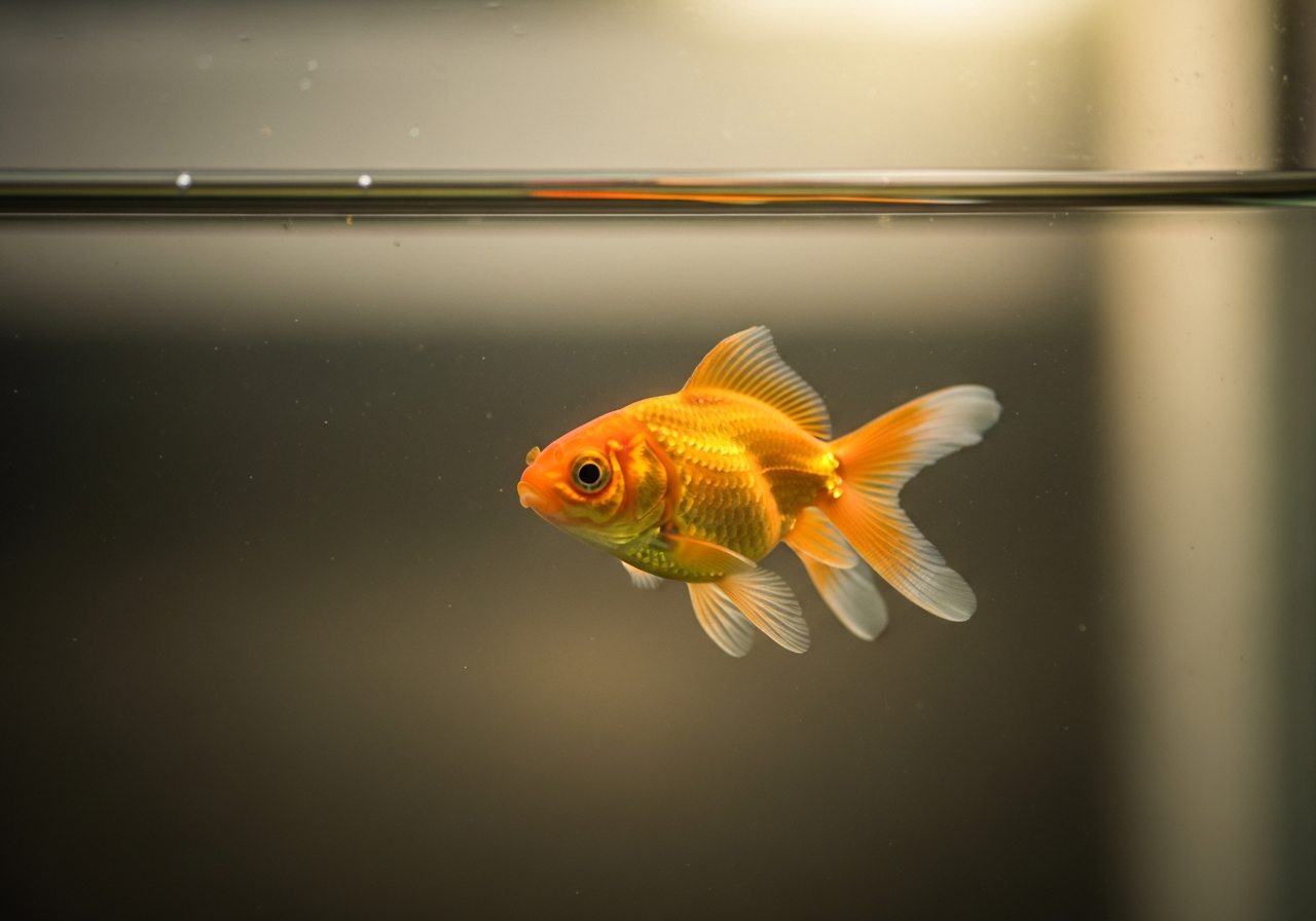 A tropical fish in an aquarium